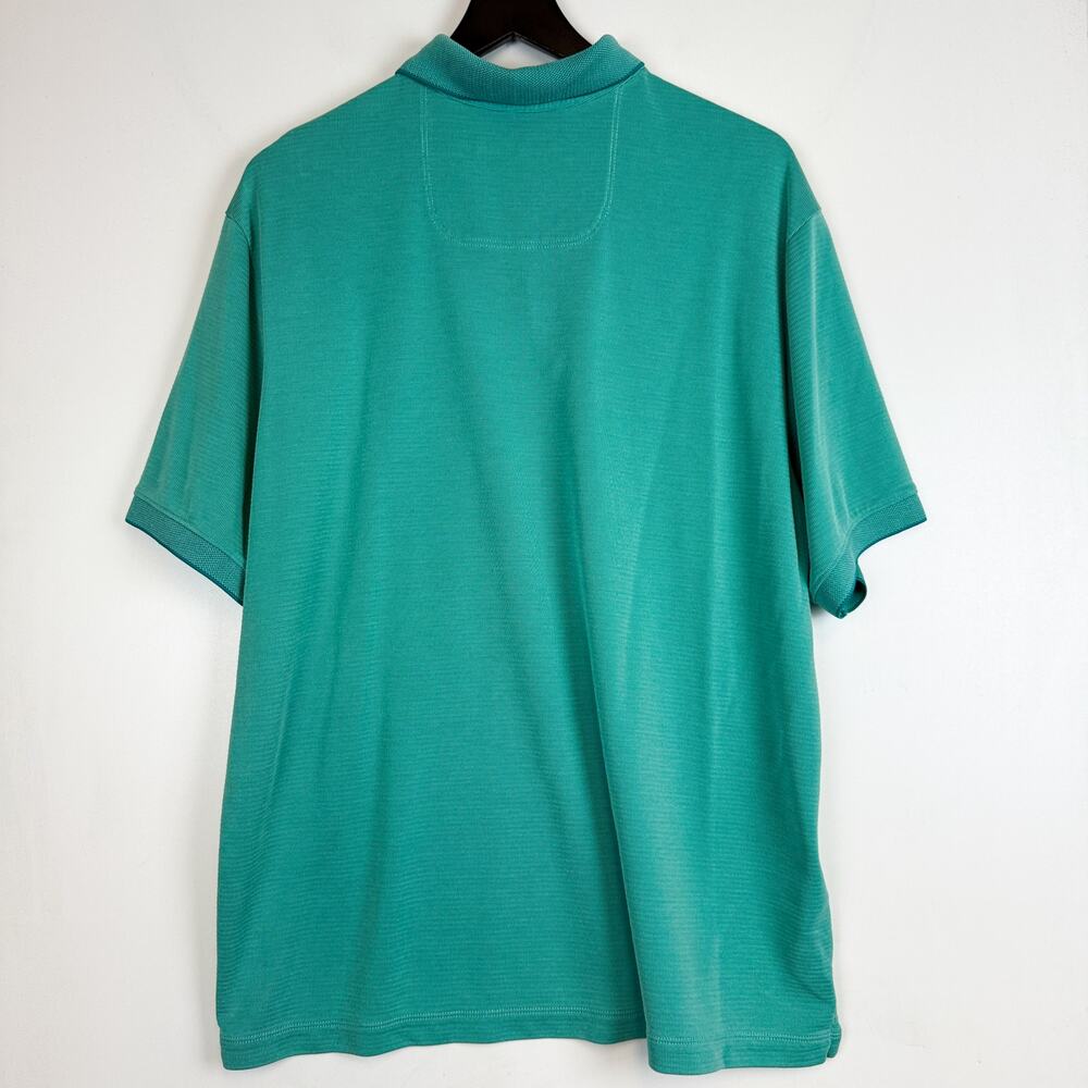 Tommy Bahama IslandZone Tencel Blend Polo Shirt Blue Green - Size XL - Picture 6 of 9
